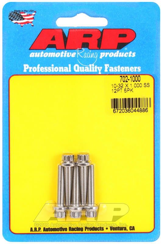 ARP 10-32 x 1.000 12pt SS bolts