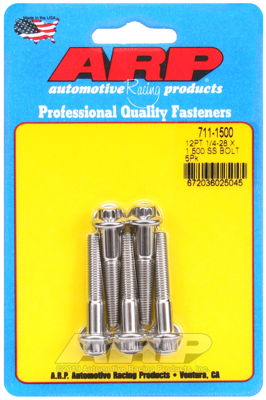 ARP 1/4-28 x 1.500 12pt SS bolts