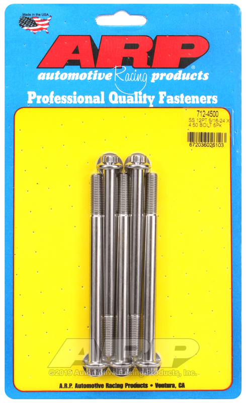 ARP 5/16-24 x 4.500 12pt SS bolts