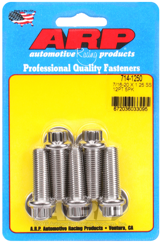 ARP 7/16-20 x 1.250 12pt SS bolts