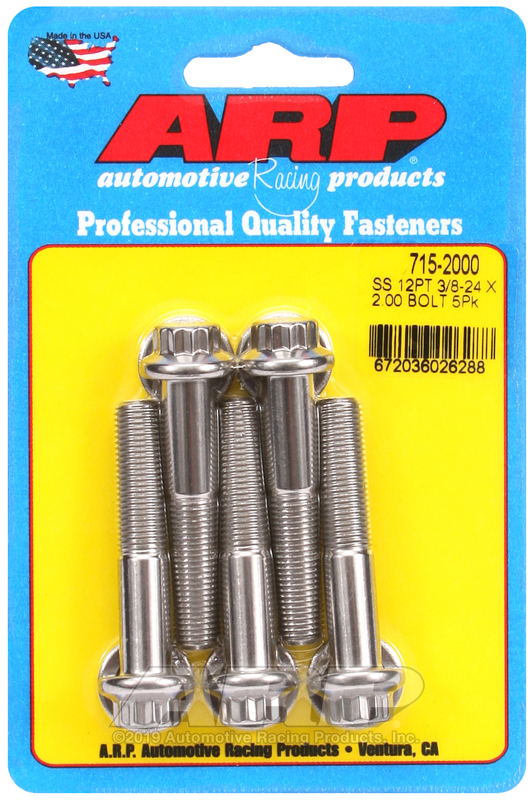 ARP 3/8-24 x 2.000 12pt 7/16 wrenching SS bolts