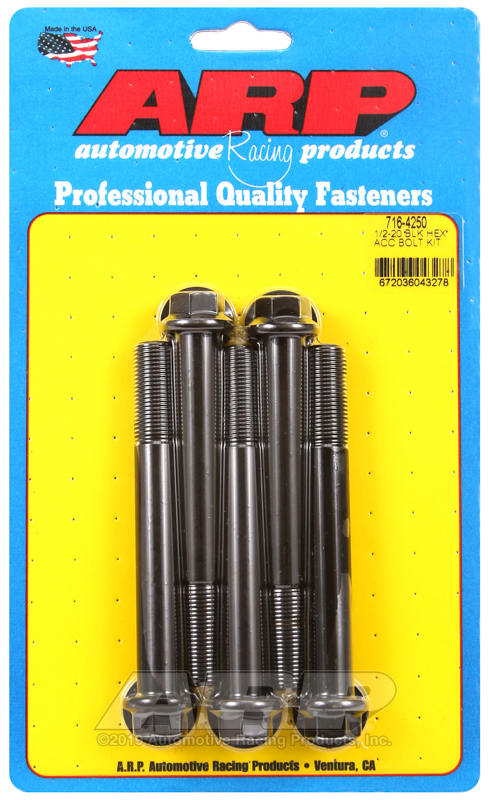 ARP 1/2-20 x 4.250 hex black oxide bolts
