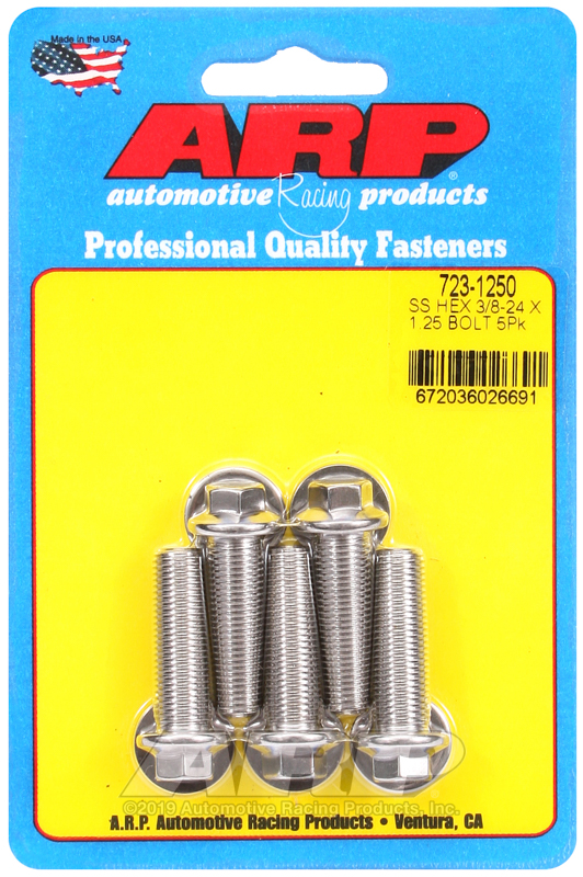 ARP 3/8-24 x 1.250 hex SS bolts