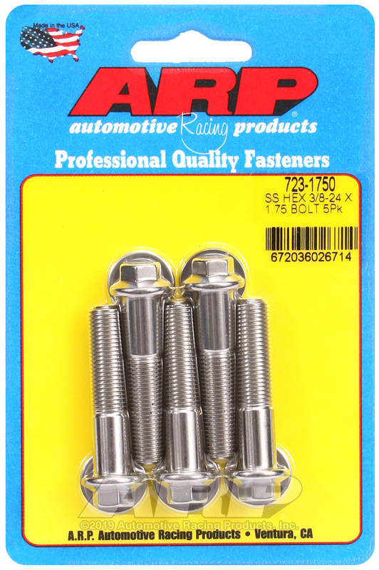 ARP 3/8-24 x 1.750 hex SS bolts