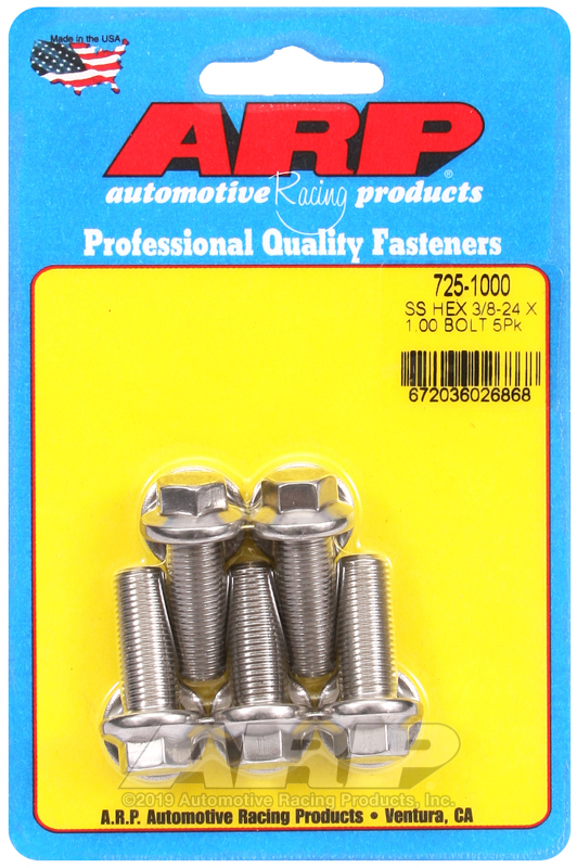 ARP 3/8-24 x 1.000 hex 7/16 wrenching SS bolts