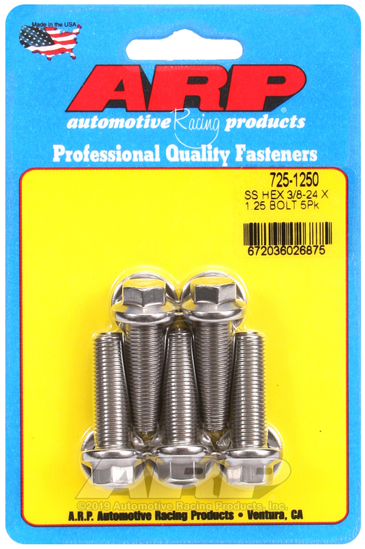 ARP 3/8-24 x 1.250 hex 7/16 wrenching SS bolts