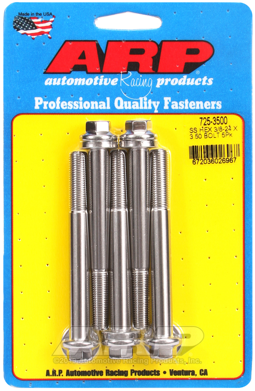 ARP 3/8-24 x 3.500 hex 7/16 wrenching SS bolts