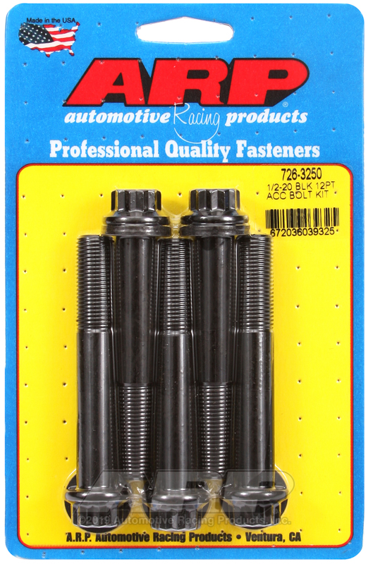 ARP 1/2-20 x 3.250 12pt black oxide bolts