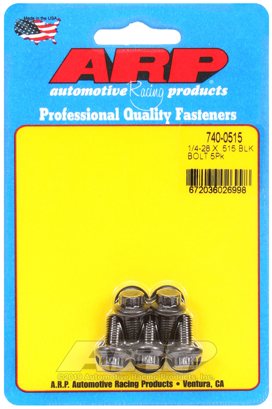 ARP 1/4-28 x .515 12pt black oxide bolts