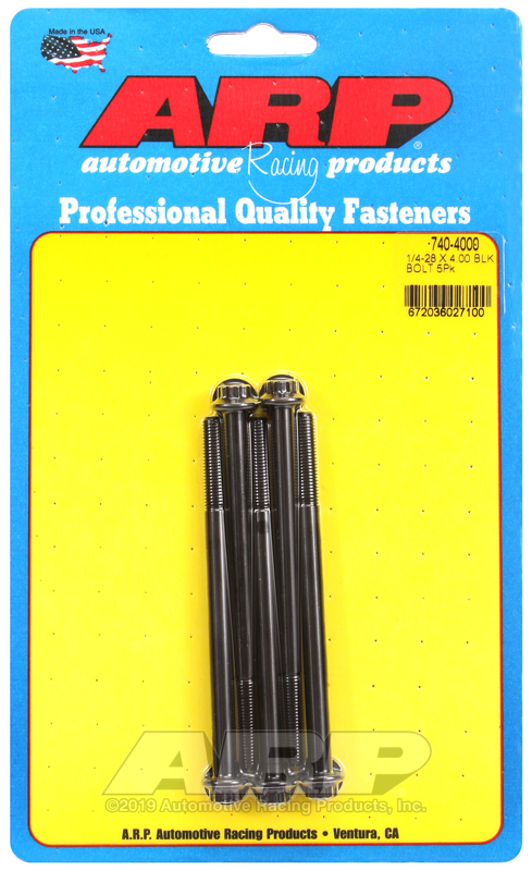 ARP 1/4-28 x 4.000 12pt black oxide bolts