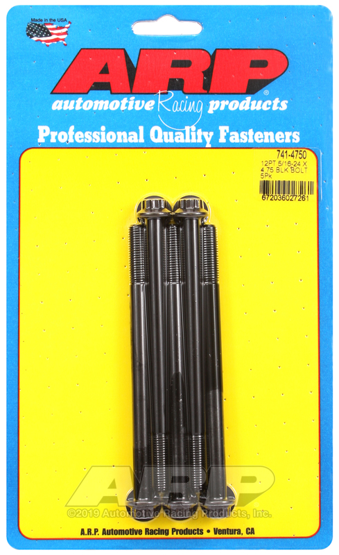 ARP 5/16-24 x 4.750 12pt black oxide bolts