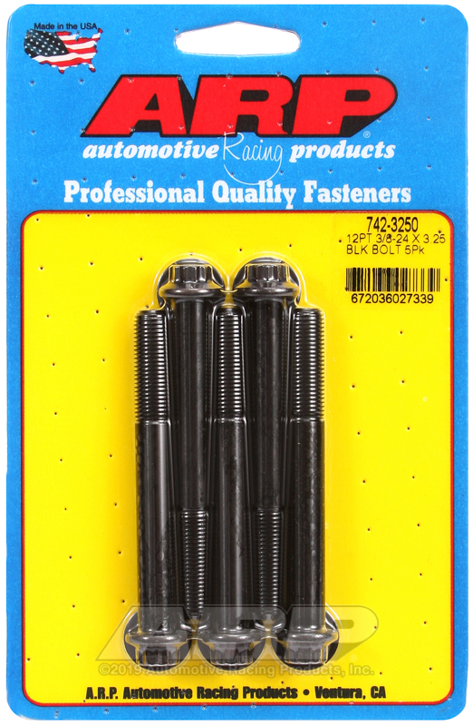 ARP 3/8-24 x 3.250 12pt black oxide bolts