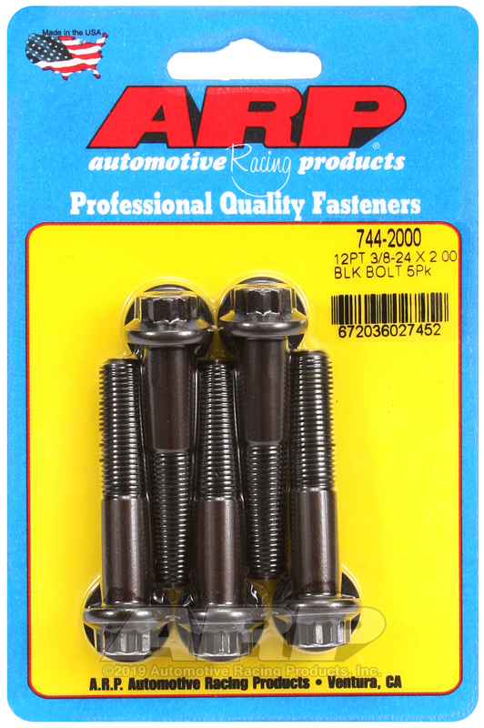 ARP 3/8-24 x 2.000 12pt 7/16 wrenching black oxide bolts