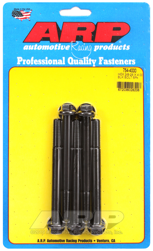 ARP 3/8-24 x 4.000 hex 7/16 wrenching black oxide bolts