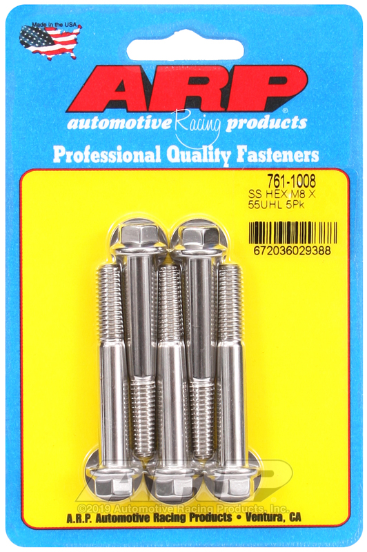 ARP M8 x 1.25 x 55 hex SS bolts