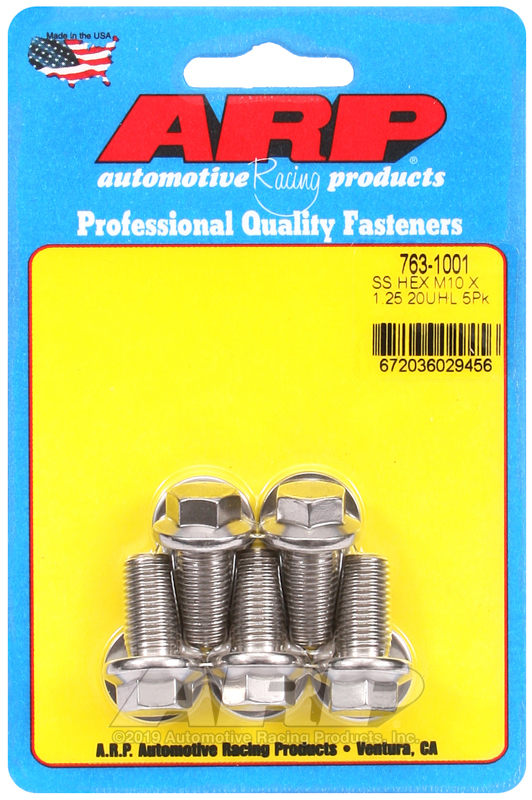 ARP M10 x 1.25 x 20 hex SS bolts