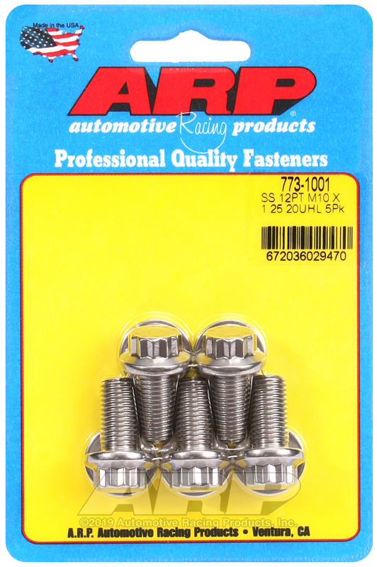 ARP M10 x 1.25 x 20 12pt SS bolts