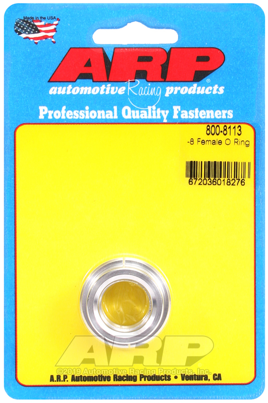 ARP -8 female O ring aluminum weld bung