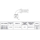 Mishimoto Push-Lock Fitting, -12AN, 90-Degree