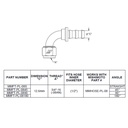 Mishimoto Push-Lock Fitting, -8AN, Straight