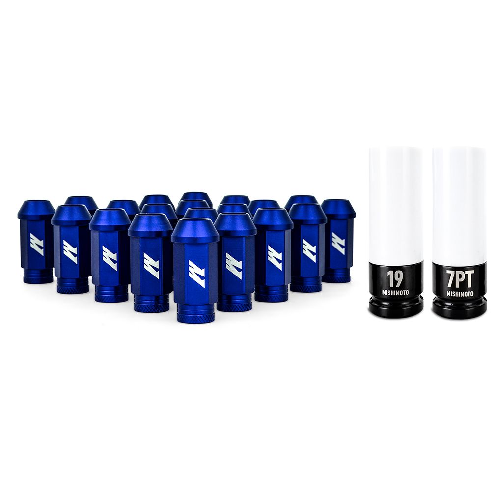 [MMLG-125-20LBL] Mishimoto Lug Nuts Locking Mishimoto   M12 x 1.25   Blue
