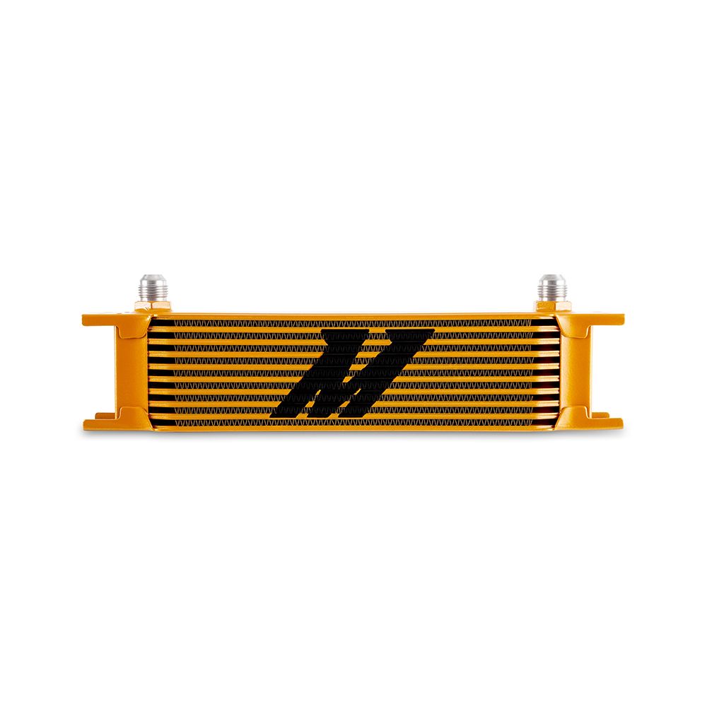 [MMOC-10-8GD] Mishimoto Universal -8AN 10 Row Oil Cooler, Gold