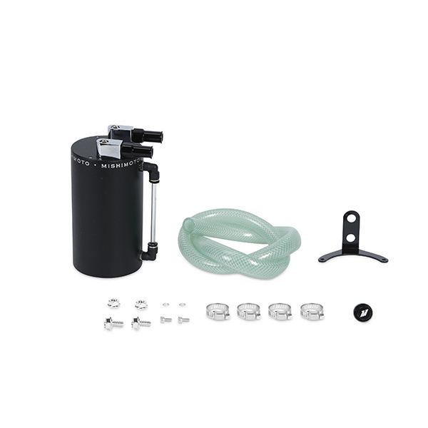 [MMOCC-LAWBK] Mishimoto Aluminum Oil Catch Can - Large Wrinkle Black