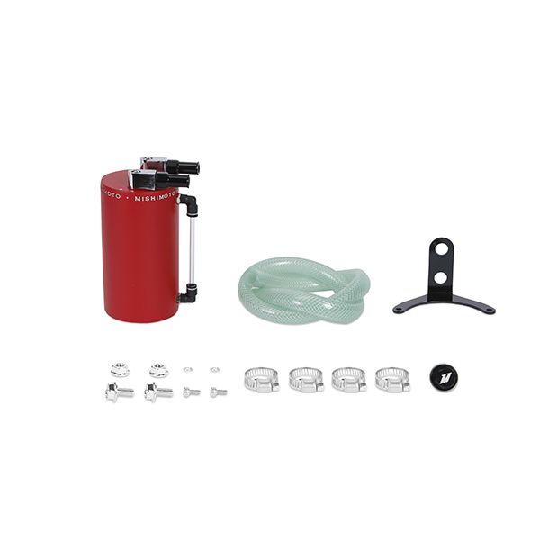 [MMOCC-LAWRD] Mishimoto Aluminum Oil Catch Can - Large Wrinkle Red