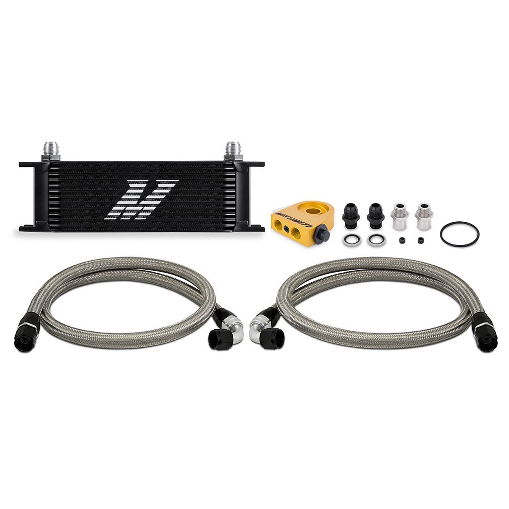 [MMOC-U13TBK] Mishimoto Universal Thermostatic Oil Cooler Kit, 13-Row, Black