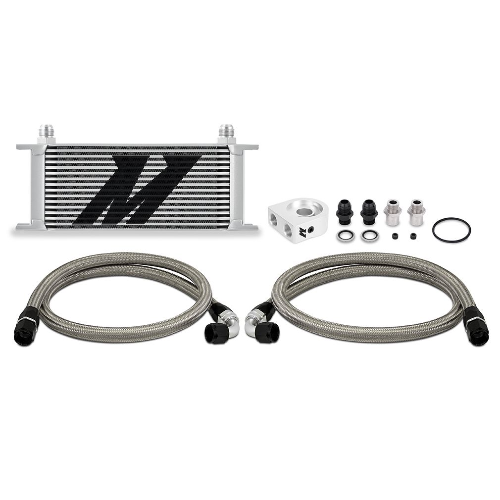 [MMOC-U16SL] Mishimoto Universal Oil Cooler Kit, 16-Row, Silver