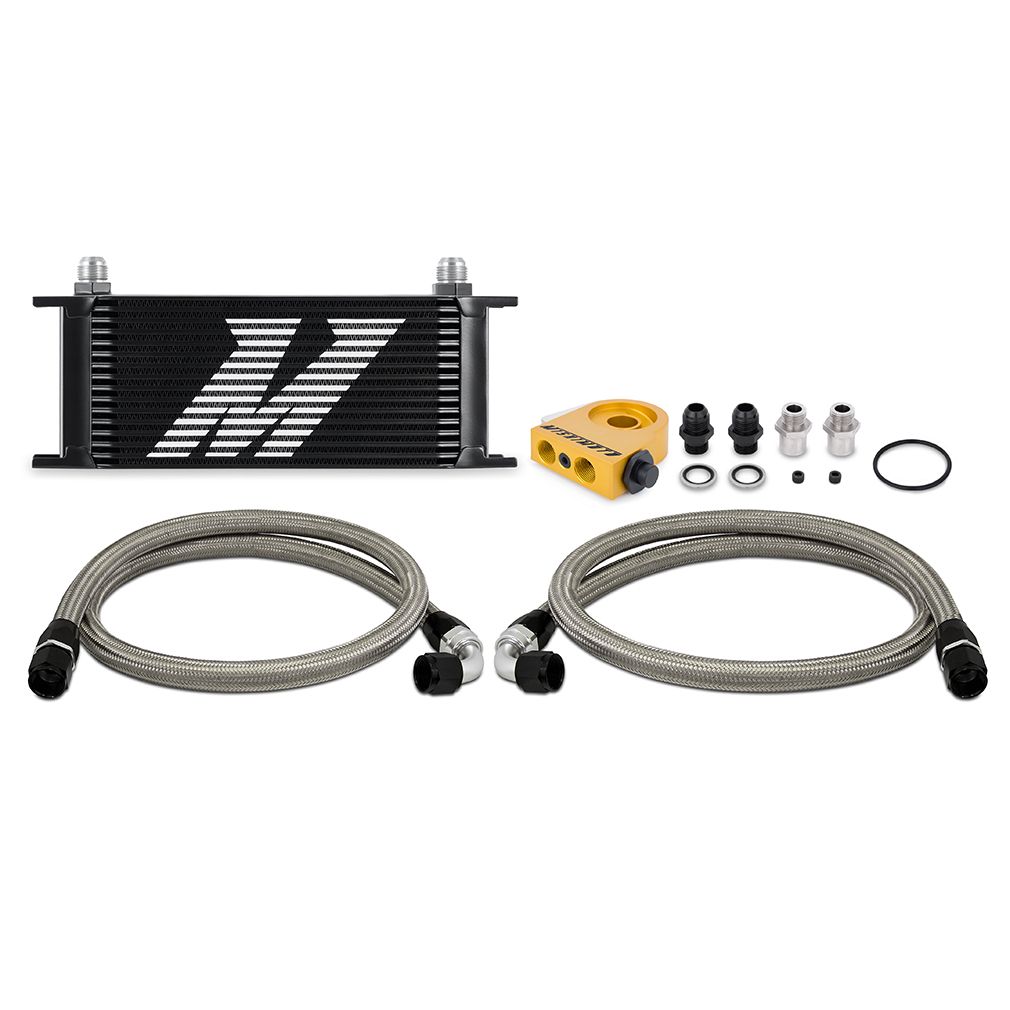 [MMOC-U16TBK] Mishimoto Universal Thermostatic Oil Cooler Kit, 16-Row, Black