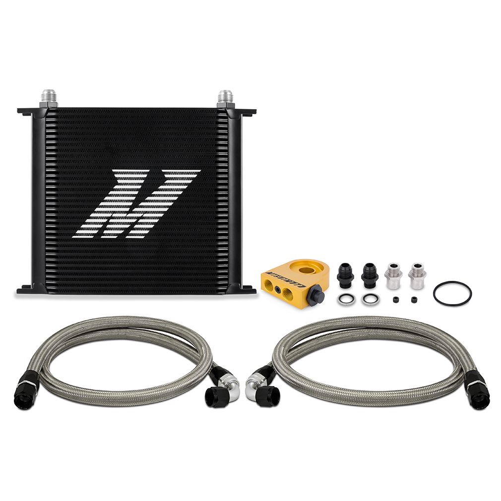 [MMOC-U34TBK] Mishimoto Universal Thermostatic Oil Cooler Kit, 34-Row, Black