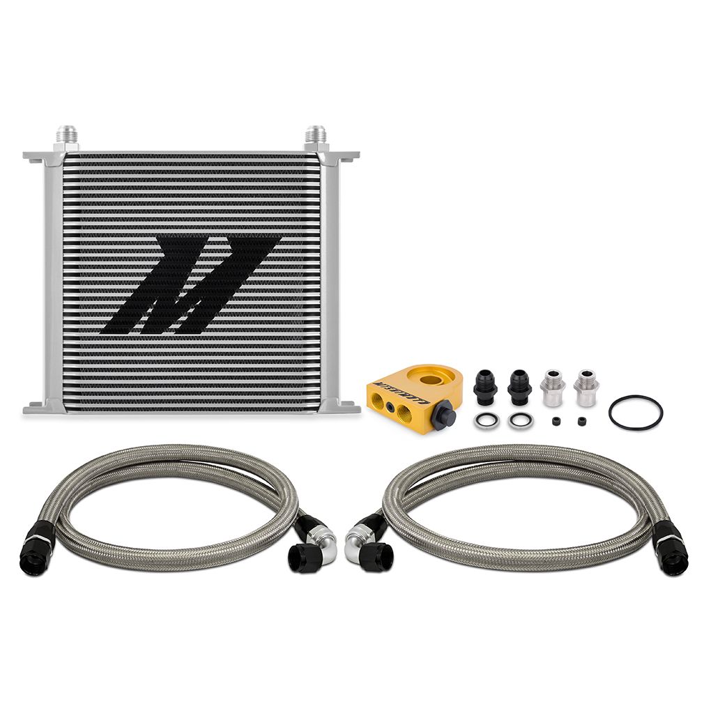 [MMOC-U34TSL] Mishimoto Universal Thermostatic Oil Cooler Kit, 34-Row, Silver
