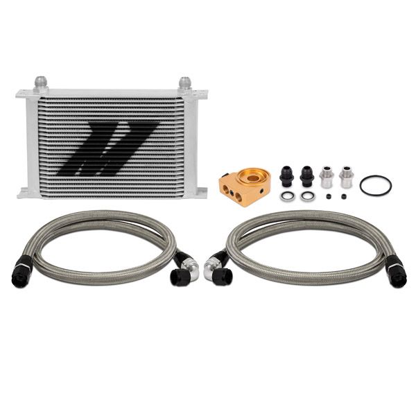 [MMOC-UHT] Mishimoto Universal 25 Row Thermostatic Oil Cooler Kit Silv
