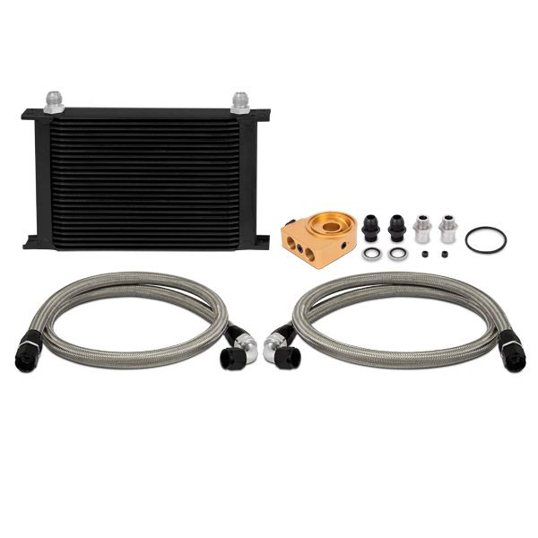 [MMOC-UHTBK] Mishimoto Universal 25 Row Thermostatic Oil Cooler Kit Blac