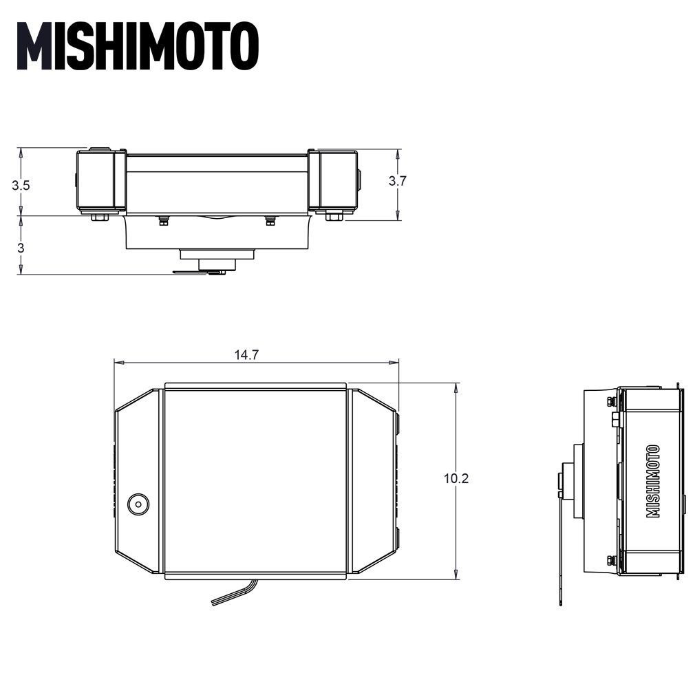 [MMRAD-UNI-DRGN] Mishimoto Universal Drag Race Performance Aluminum Radiator, Natural