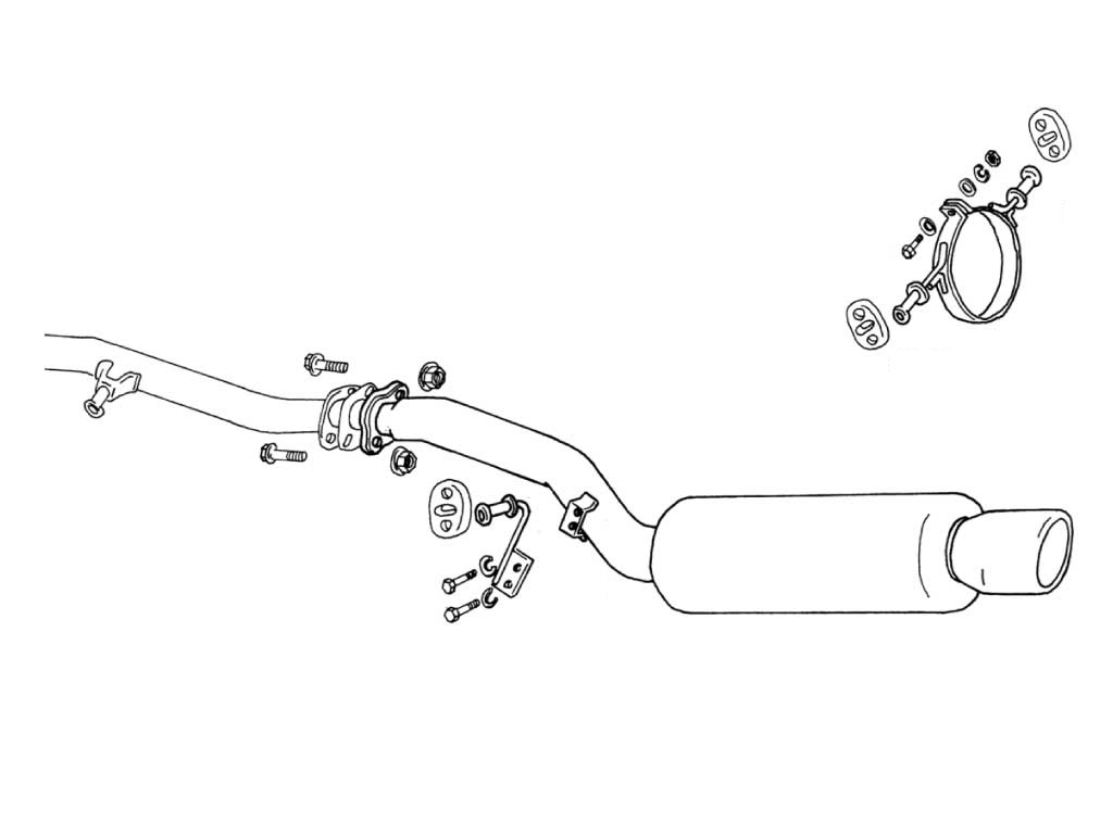 [390-64025] Fujitsubo Super R SUBARU LEGACY TOURING WAGON Turbo BG5 EJ20