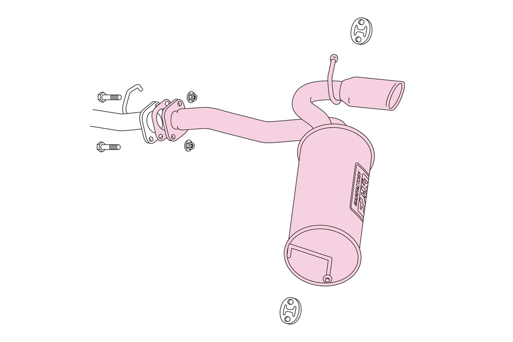 [450-60313] Fujitsubo Legalis K SUBARU PLEO SC/MC 2/4WD/ R1 2/4WD R2 2/4WD RA1/2 RC1/2 RJ1/2 EN07