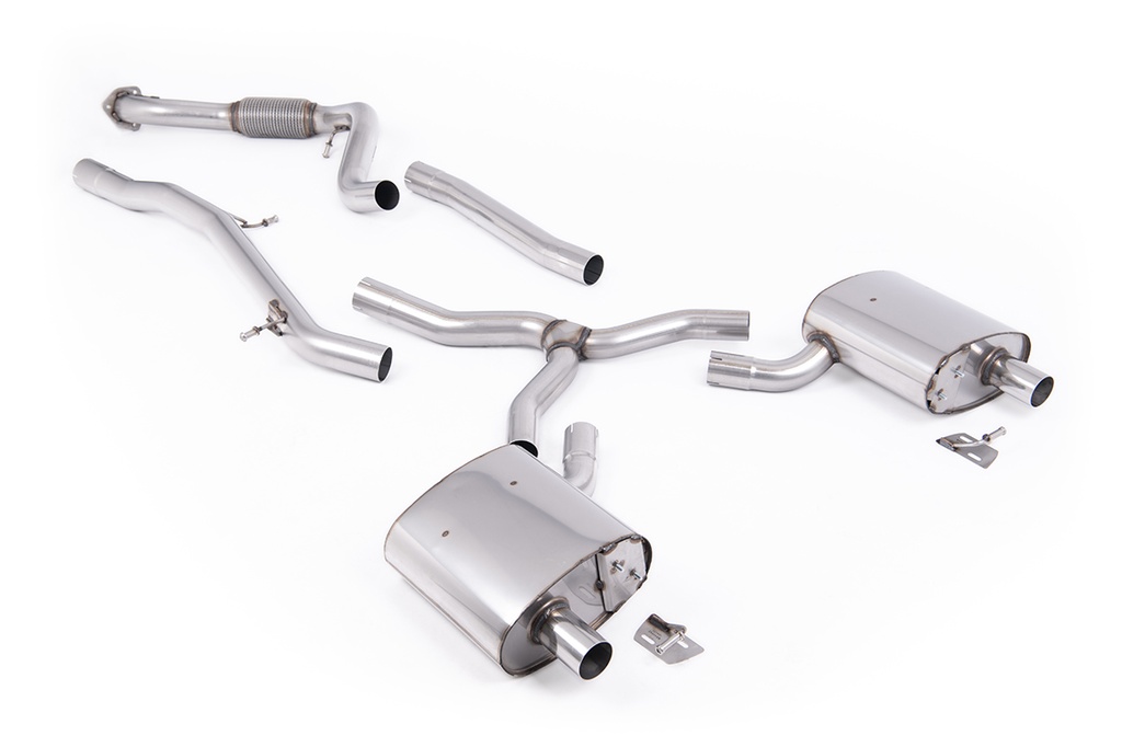 Milltek  Cat-back Sport Exaust for Audi  A4  2.0 TFSI B9.5 Quattro Saloon & Avant (Non-OPF NAS Models inc Mild Hybrid & Without Brace Bars) (2021 to 2027)