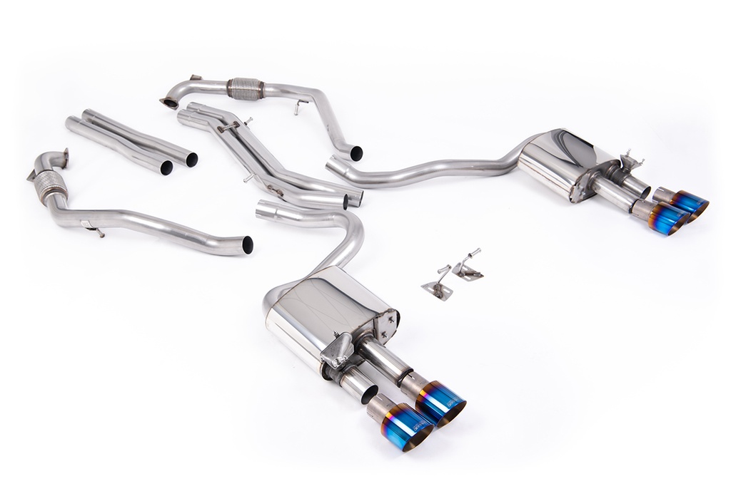 Milltek  Cat-back Sport Exaust for Audi  S5  3.0 V6 Turbo Coupe Only B9 (LCI NON GPF ONLY - Sport Diff Models Only & WITH Brace Bars) - Left Hand Drive Cars Only (2019 to 2027)