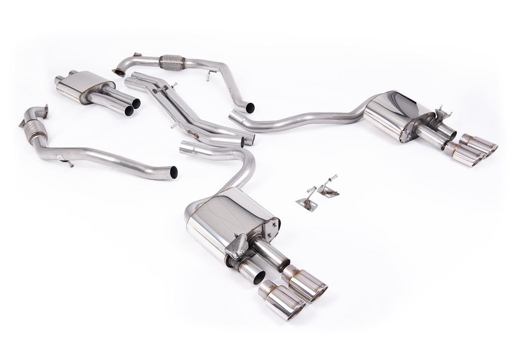 Milltek Exhaust - Cat Back Resonated with Quad Pol