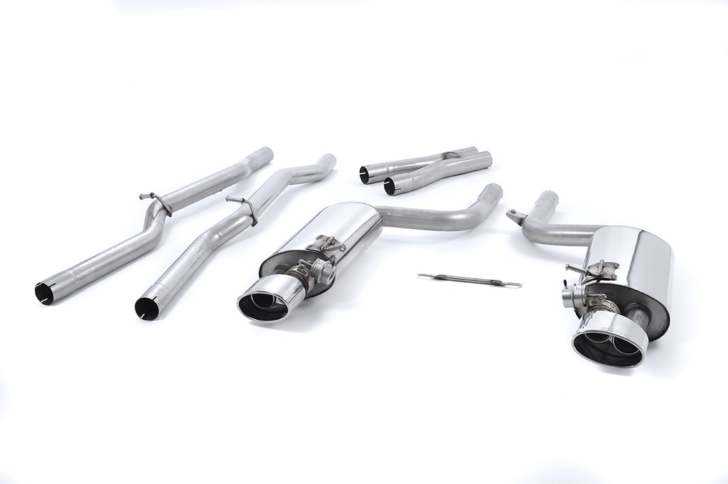Milltek  Cat-back Sport Exaust for Audi  RS4  B7 4.2 V8 Saloon Avant and Cabriolet - V1 & ECE Systems (2006 to 2008)