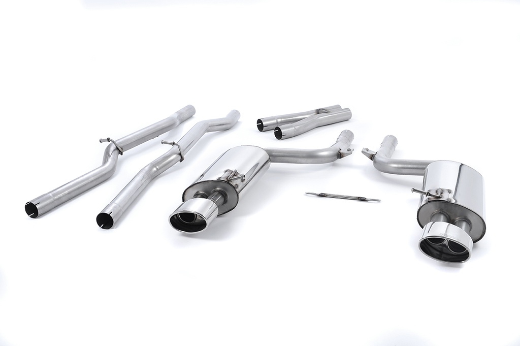 Milltek  Cat-back Sport Exaust for Audi  RS4  B7 4.2 V8 Saloon Avant and Cabriolet - V1 & ECE Systems (2006 to 2008)