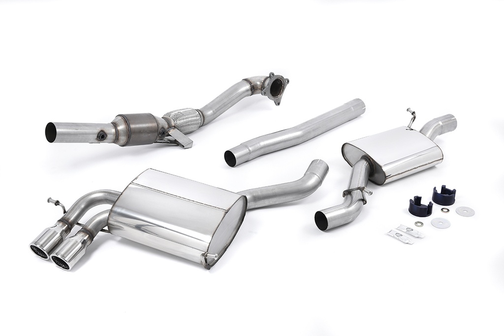 Milltek  Turbo-back including Hi-Flow Sports Cat Sport Exaust for Audi  S3  2.0 T quattro Sportback 8P (2007 to 2012)