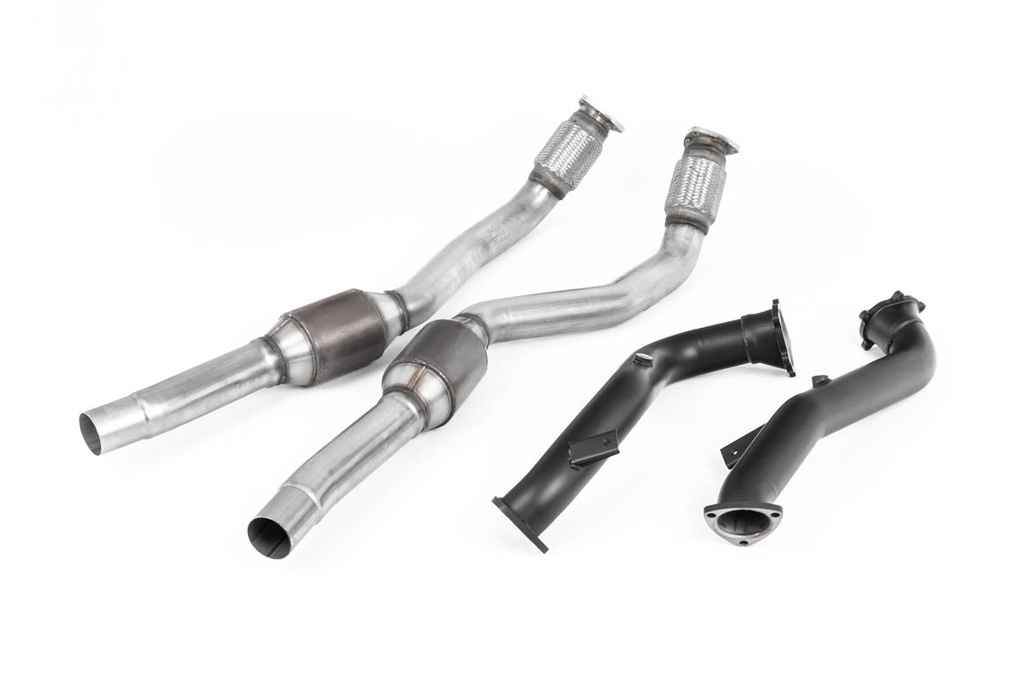 [SSXAU554] Milltek  Large Bore Downpipes and Hi-Flow Sports Cats Sport Exaust for Audi  RS6  C7 4.0 TFSI biturbo quattro inc Performance Edition (2013 to 2018)