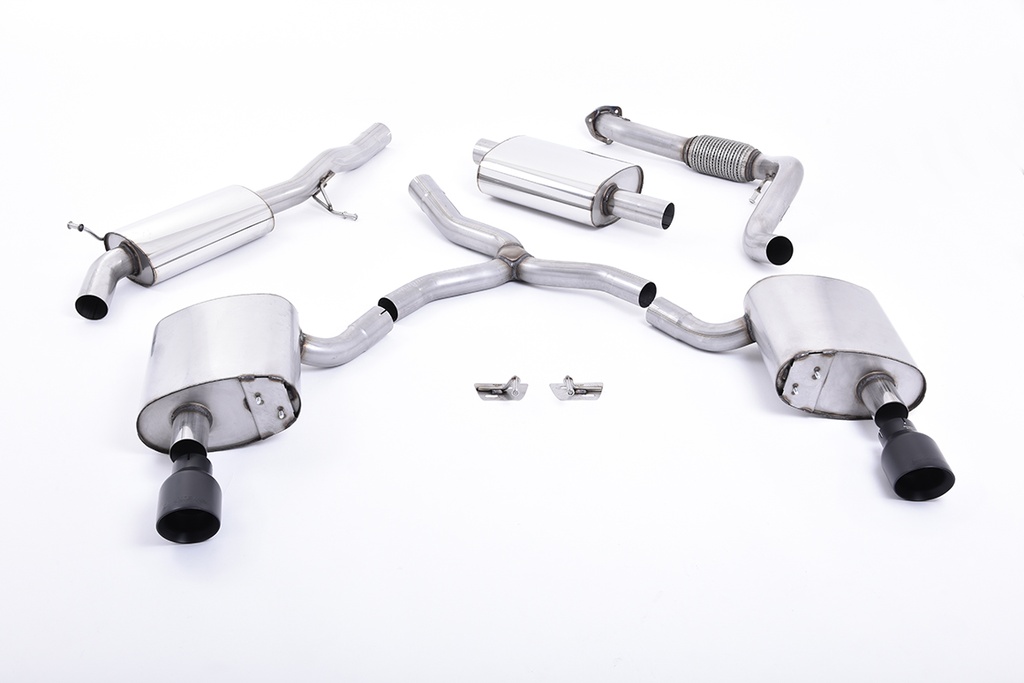Milltek  Cat-back Sport Exaust for Audi  A4  2.0 TFSI B9 Quattro Saloon & Avant (Non OPF/GPF Models inc Mild Hybrid & Without Brace Bars) (2016 to 2027)