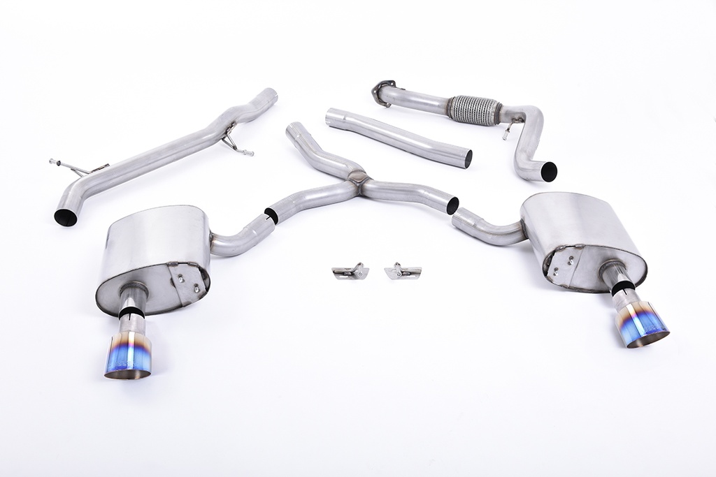 Milltek  Cat-back Sport Exaust for Audi  A4  2.0 TFSI B9 Quattro Saloon & Avant (Non OPF/GPF Models inc Mild Hybrid & Without Brace Bars) (2016 to 2027)