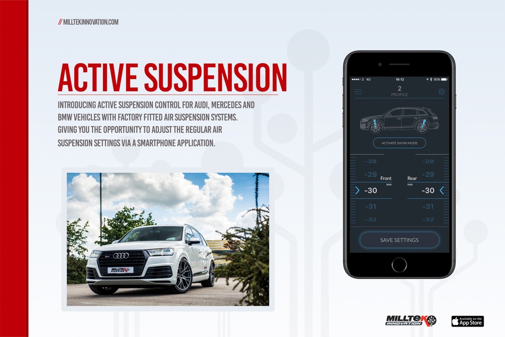 Milltek Active Suspension Control Audi RS7 Sportba
