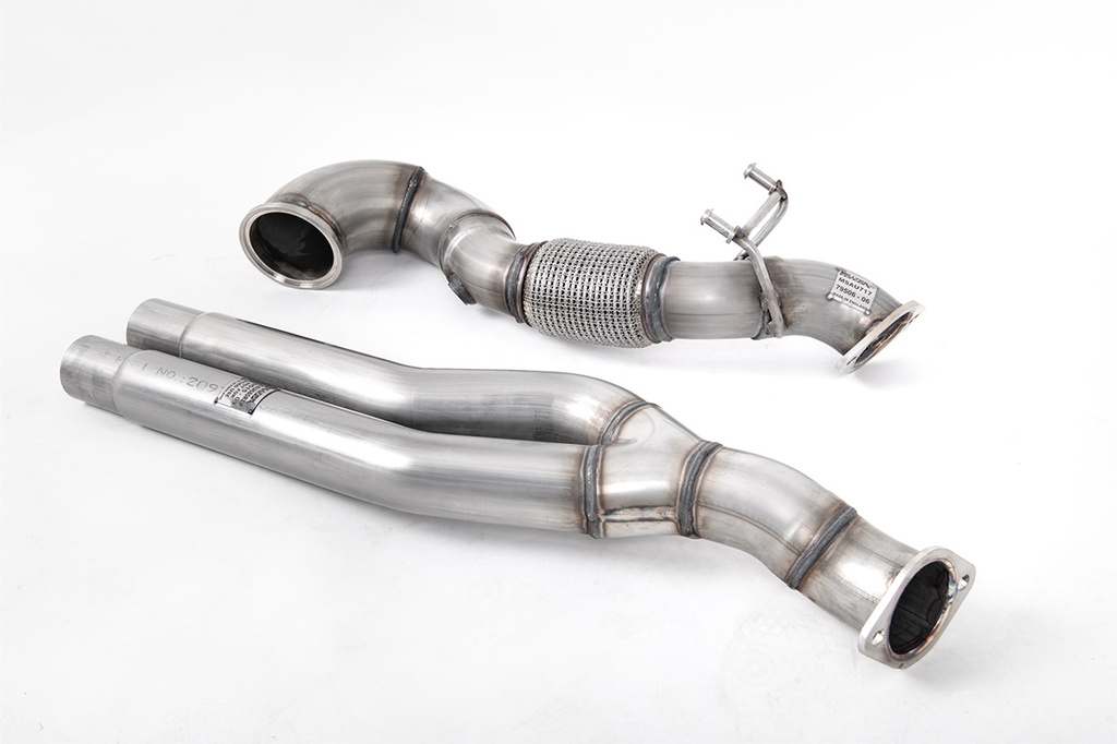 Milltek  Large-bore Downpipe and De-cat Sport Exaust for Audi  RS3  Saloon / Sedan 400PS (8V MQB) - Non-OPF/GPF Models (2017 to 2027)