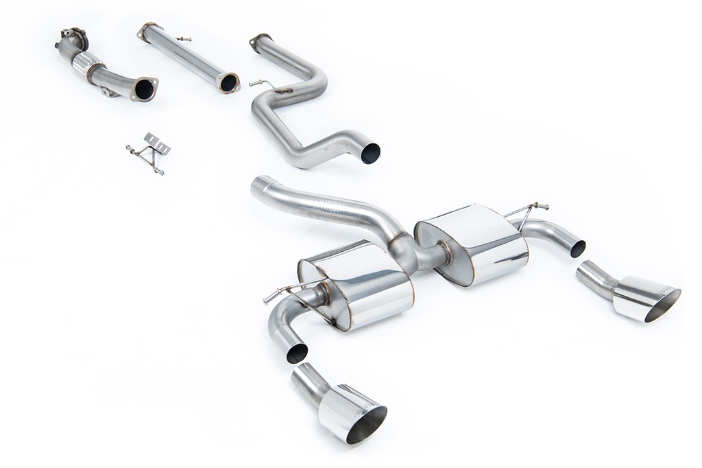 Milltek  Turbo-back excluding Hi-Flow Sports Cat Sport Exaust for Ford  Focus  MK2 RS 2.5T 305PS (2009 to 2010)